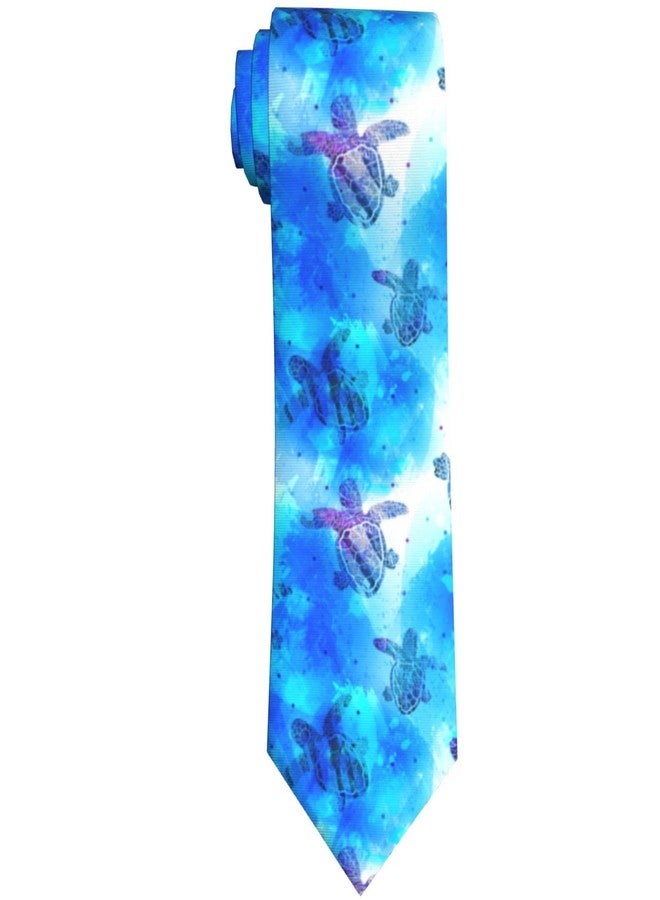 Giinly Hawaiian Sea Turtle Beach Mens Ties Funny Long Neckties For Men Big And Tall, 61'' Xl Neck Tie - Image 1